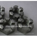 Black Course thread hex slotted nut